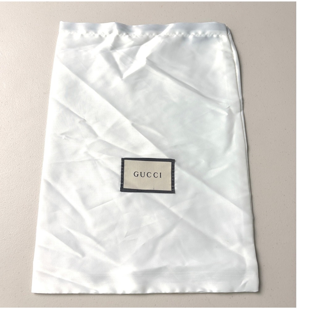Gucci Dust Bag Small White Satin Drawstring Accessory Pouch